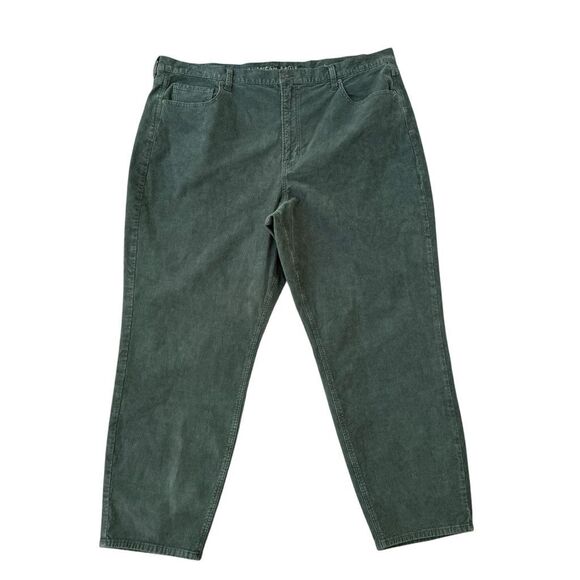 American Eagle mom jean green corduroy straight size 22 regular - Picture 1 of 7
